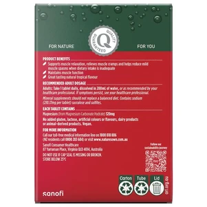 (PRE ORDER) Nature's Own Magnesium + Muscle Support Effervescent 60 Tablets shelf life 2yrs